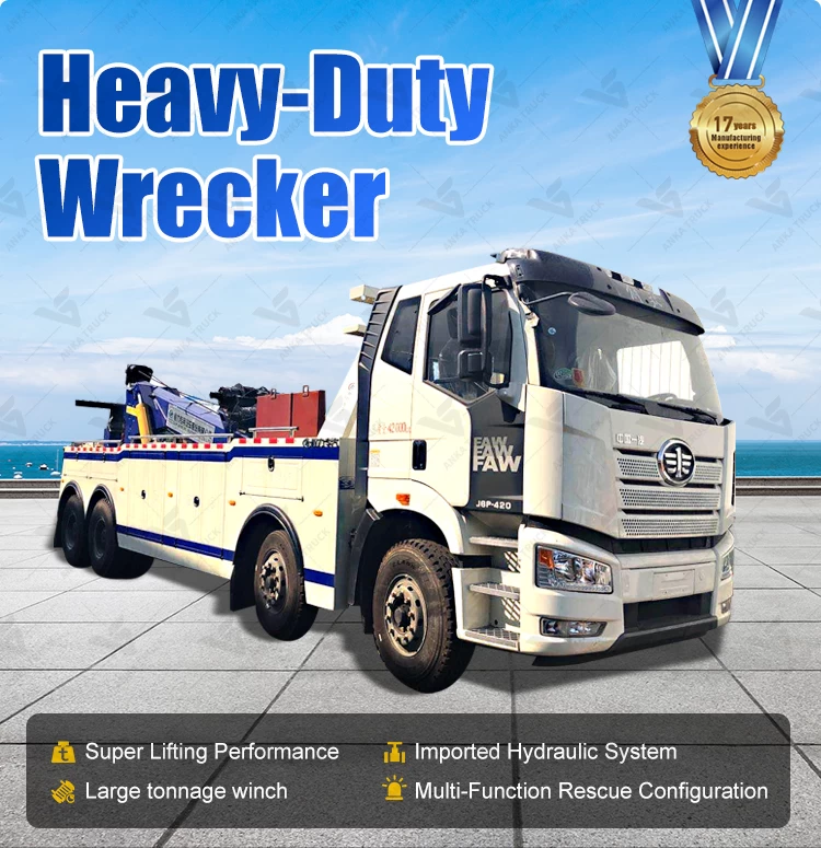 FAW 8x4 50-Ton Rotator Wrecker Truck