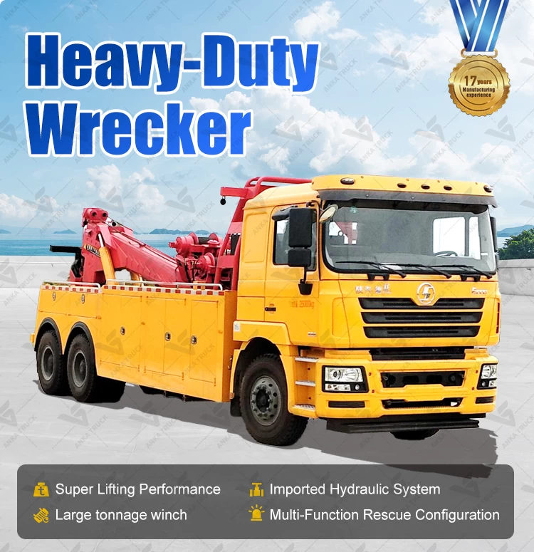 SHACMAN 6x4 20-Ton Rotator Wrecker for 40-Ton Vehicle Recovery