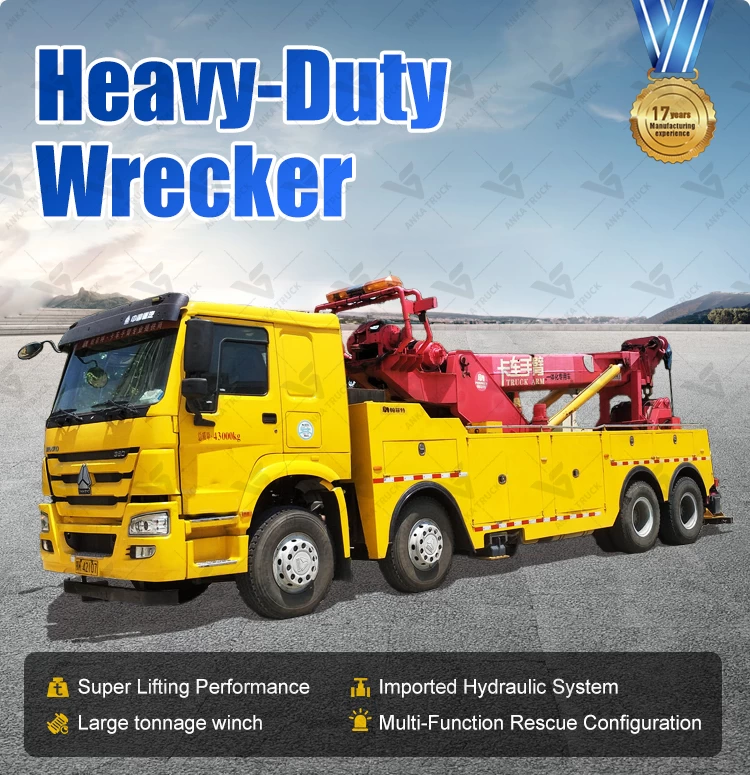 SINOTRUK HOWO 8x4 30-Ton Heavy Rotator Wrecker Truck