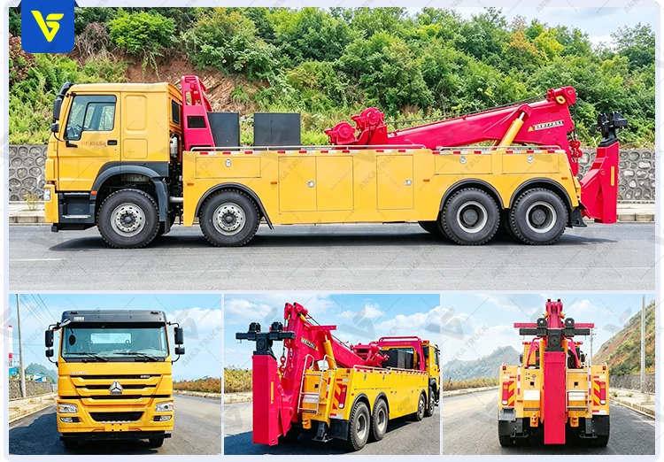 SINOTRUK HOWO 8x4 35-Ton Heavy Rotator Wrecker Truck