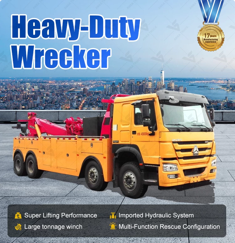 SINOTRUK HOWO 8x4 35-Ton Heavy Rotator Wrecker Truck
