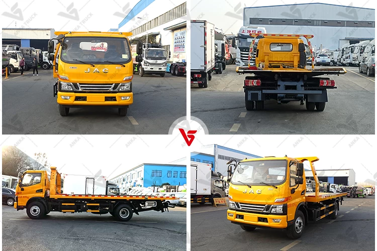 JAC Junling 4x2 Flatbed Wrecker Truck for Car Recovery