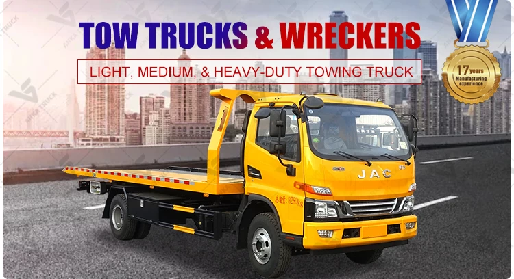 JAC Junling 4x2 Flatbed Wrecker Truck for Car Recovery