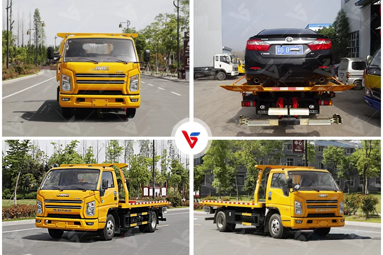 JMC 4x2 Light Flatbed Tow Truck for Urban Car Transport