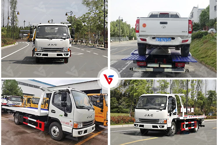 JAC 4x2 Light Flatbed Tow Truck for Sedan and SUV Recovery