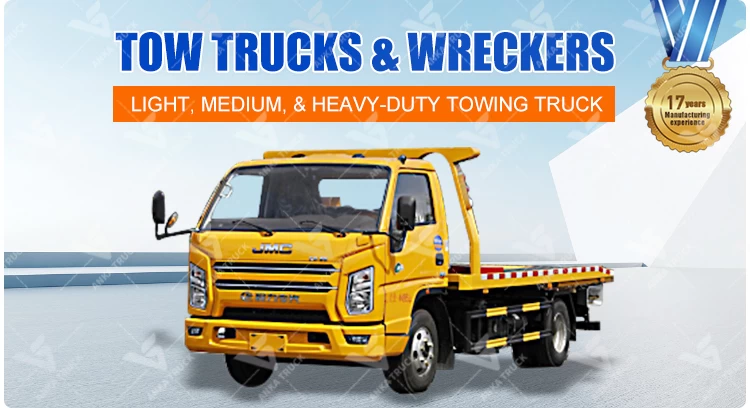 JMC 4x2 Light Flatbed Tow Truck for Urban Car Transport