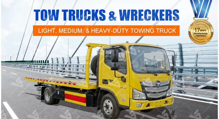 FOTON Aumark 4x2 Flatbed Wrecker Truck for Vehicle Recovery