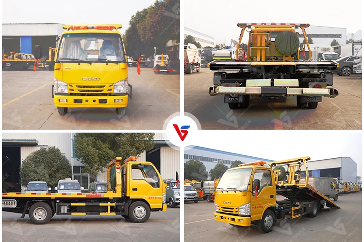 ISUZU 4x2 Light Flatbed Wrecker Truck for Auto Breakdown Recovery