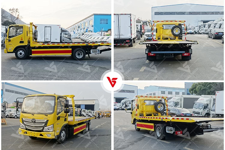 FOTON Aumark 4x2 Flatbed Wrecker Truck for Vehicle Recovery