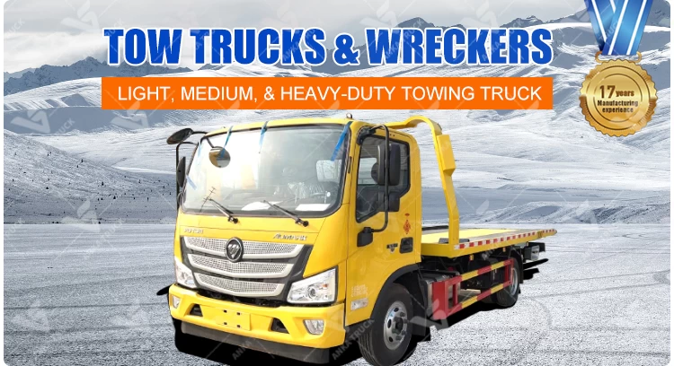 FOTON 4x2 20ft Flatbed Tow Truck for Car Recovery