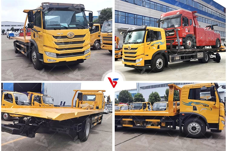 FAW 4x2 10-Ton Flatbed Wrecker Truck for Highway Recovery
