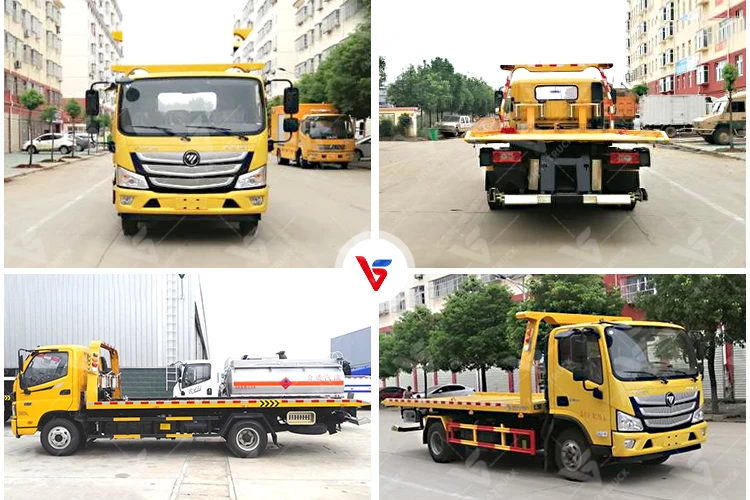 FOTON 4x2 20ft Flatbed Tow Truck for Car Recovery