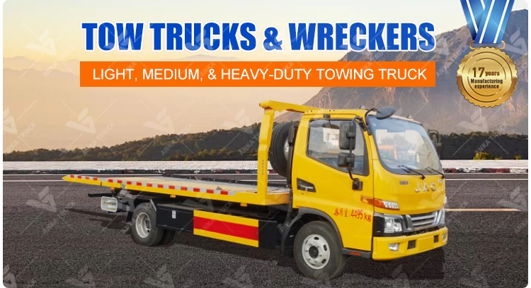 JAC 4x2 18ft Flatbed Tow Truck for Car Recovery