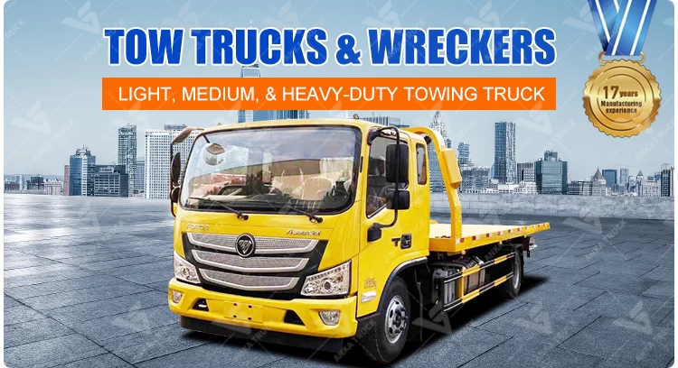FOTON 3-Ton Flatbed Tow Truck for Vehicle Recovery