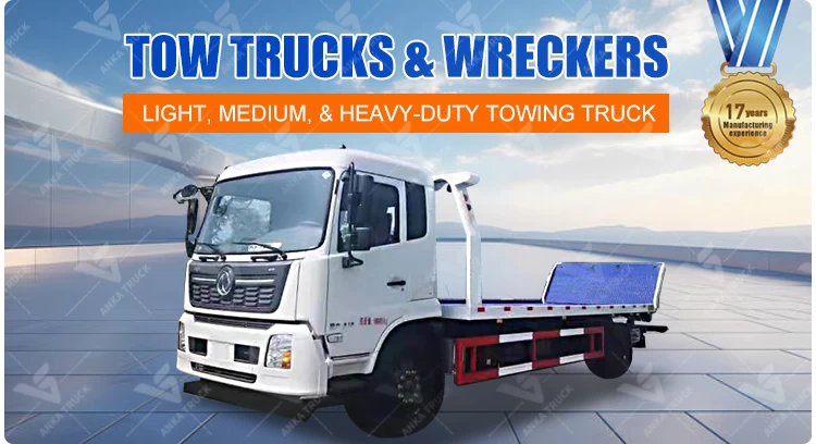 DONGFENG 10-Ton Flatbed Tow Truck for Truck Recovery