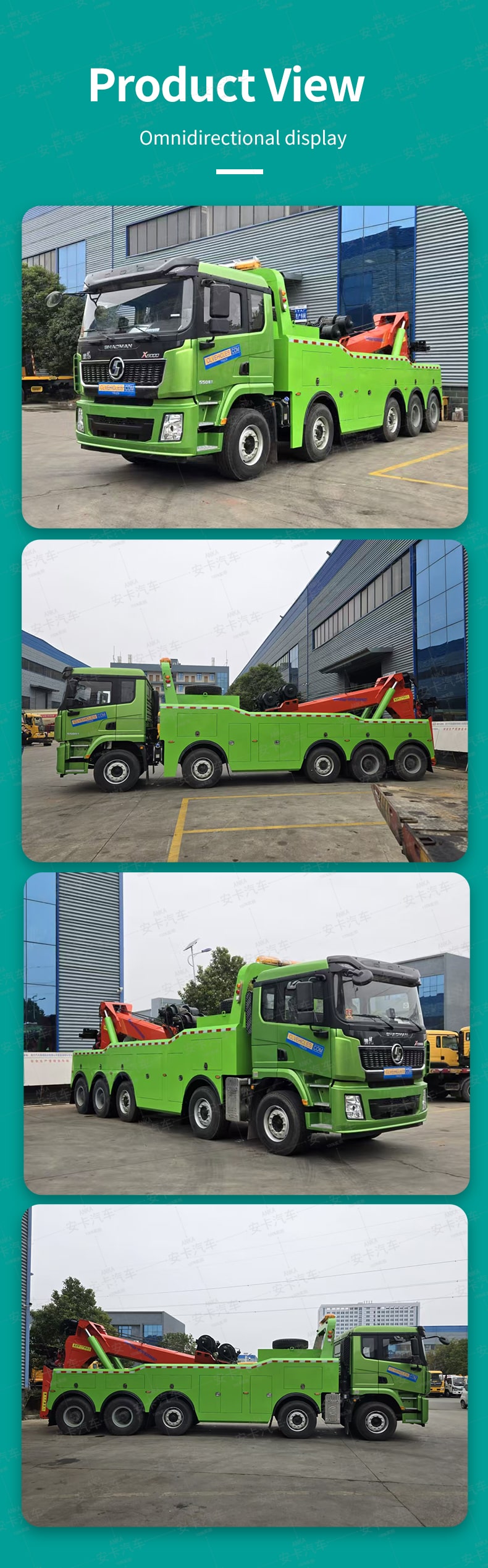  Shacman 10x4 Wrecker Tow Truck 40Ton with Hydraulic Crane Product  Pictures