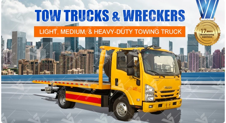 ISUZU 3-Ton Flatbed Tow Truck for Garage Recovery