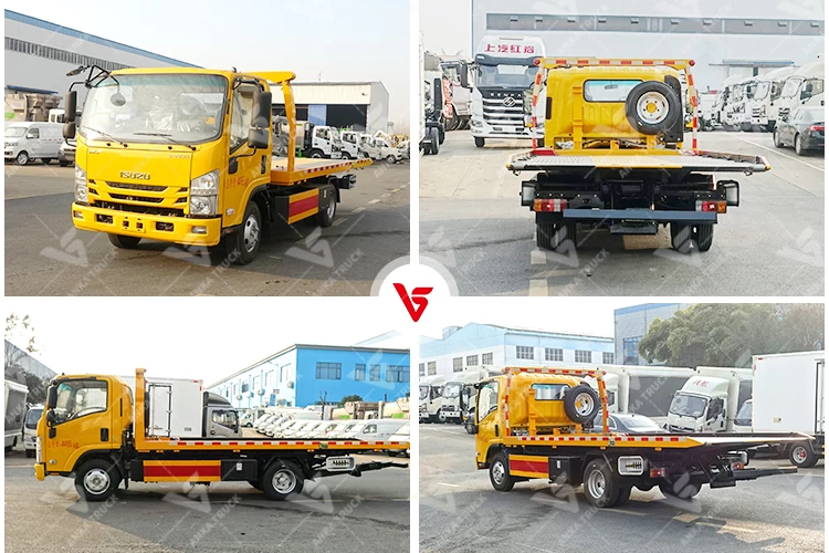 ISUZU 3-Ton Flatbed Tow Truck for Garage Recovery