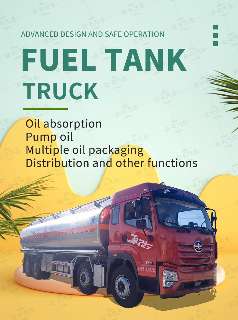  FAW Aluminum Alloy 30500L Fuel Tank Truck Price Detailed Diagram