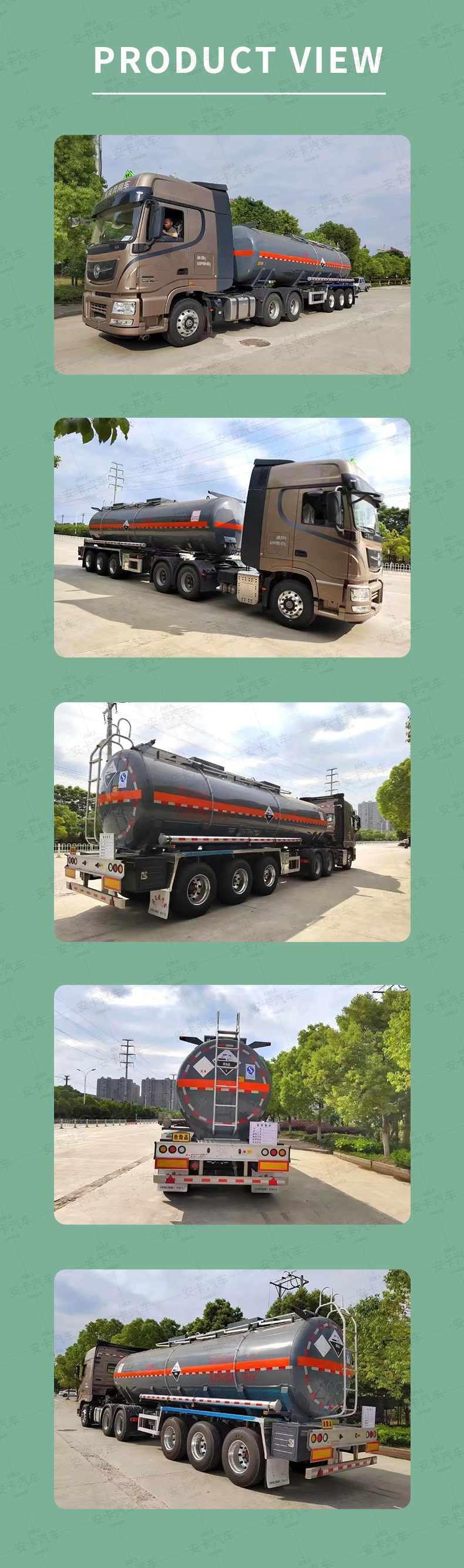  26000L Crude Oil Gasoline Petrol Diesel Tanker Semi Trailer Product  Pictures