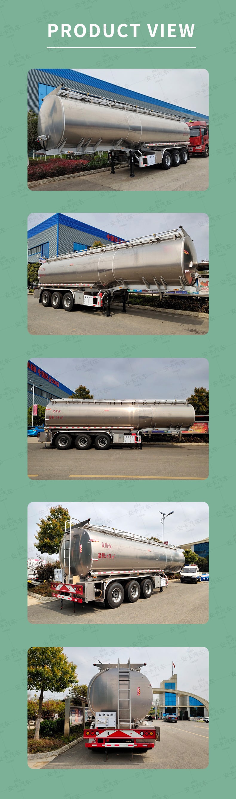  Heavy Duty 3 Axles 43000L Oil Fuel Tanker Trailer For Sale Product  Pictures
