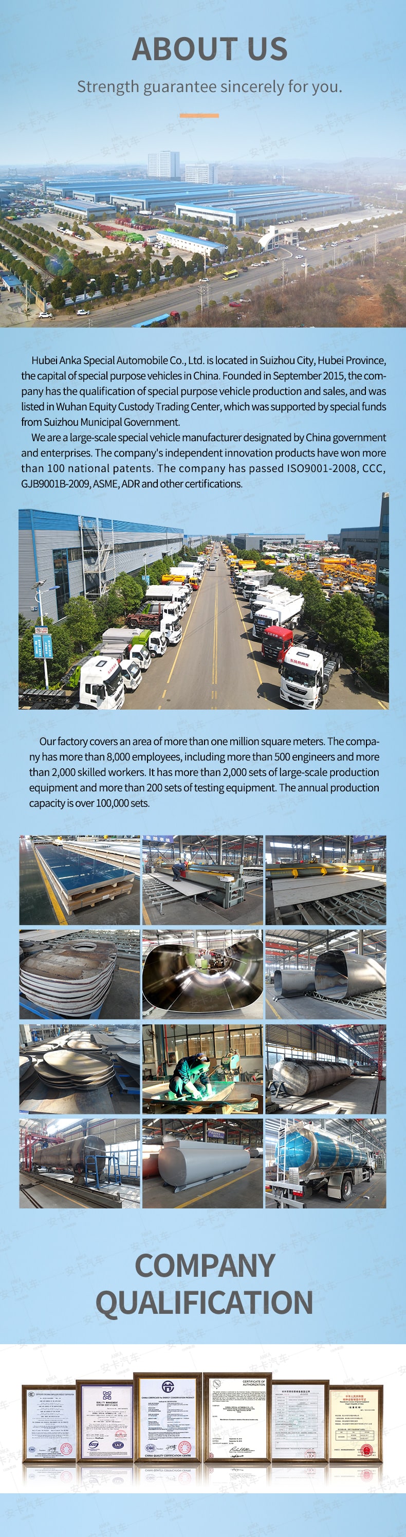 Aluminum Alloy 42000L 3 Axle Water Edible Oil Delivery Tank Company Introduction