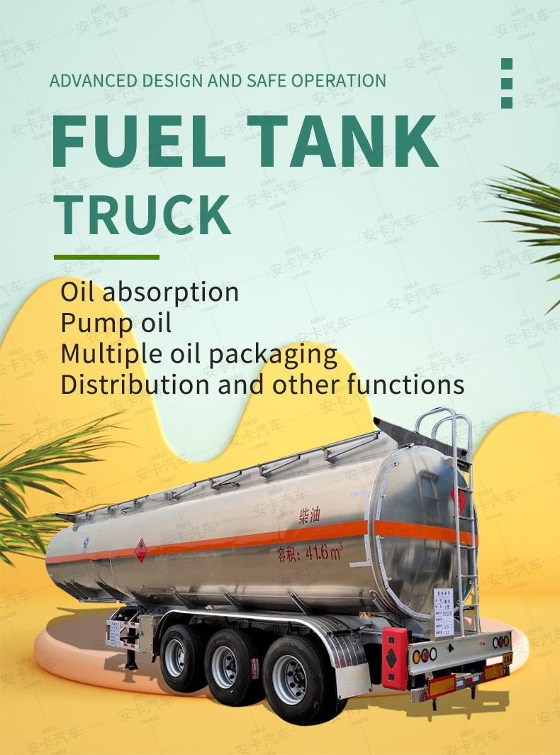  Aluminum Alloy 42000L 3 Axle Water Edible Oil Delivery Tank Detailed Diagram