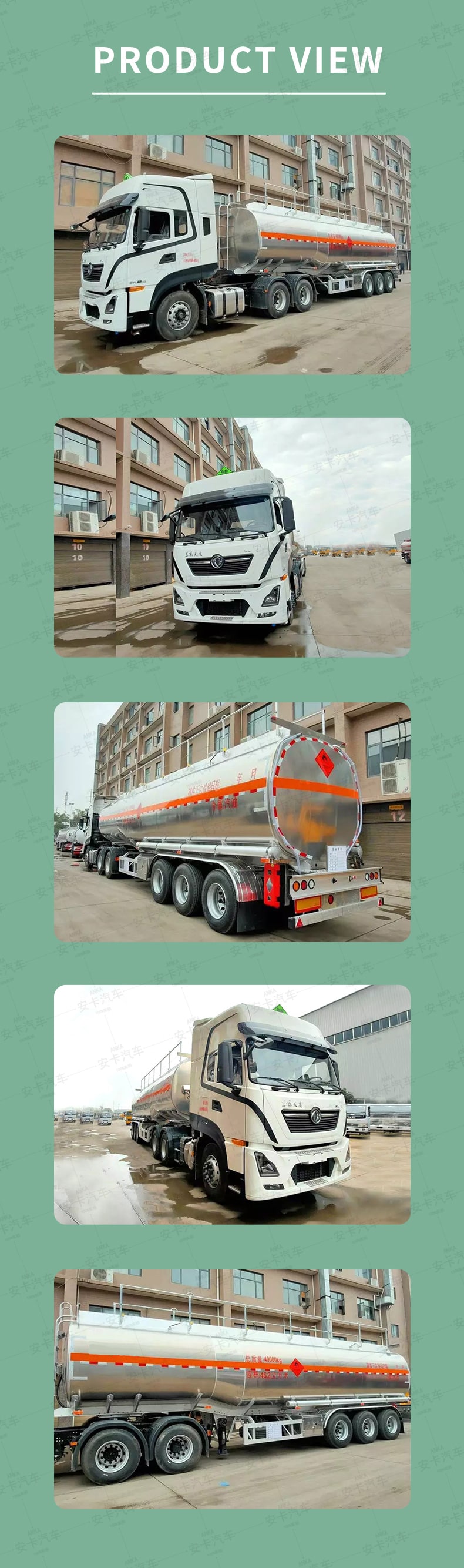  3 Axles 46000L Water Edible Cooking Oil Delivery Tank Product  Pictures
