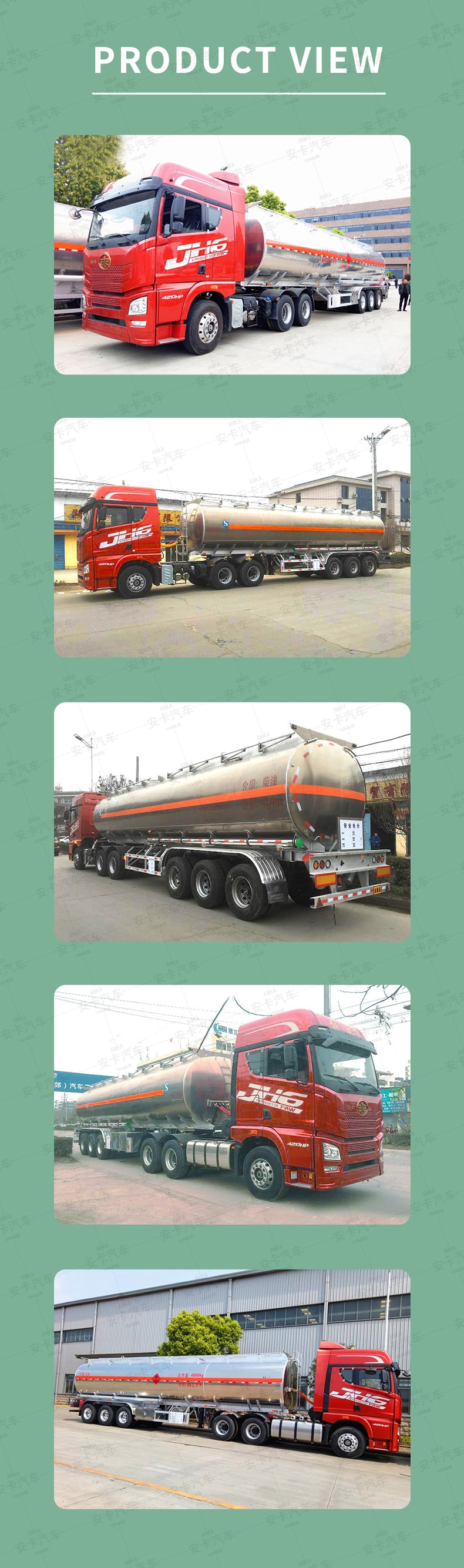  3 Axles 49000L Crude Oil Gasoline Petrol Tanker Semi Trailer Product  Pictures