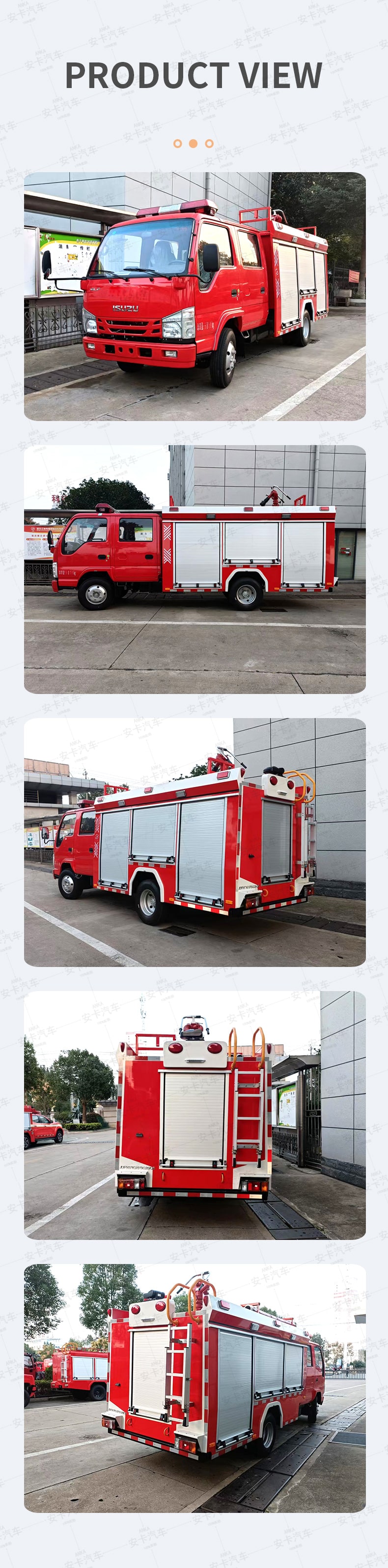  ISUZU 3000L Water Tank Fire Fighting Rescue Truck for Sale Product  Pictures