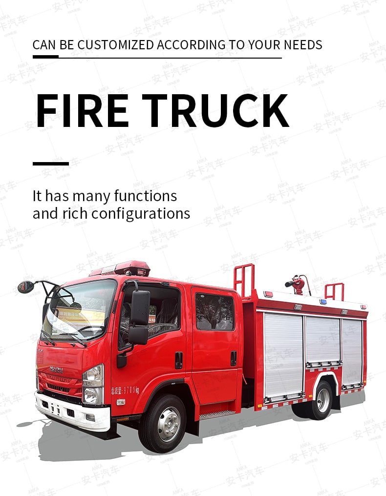  New or Used Japan Brand ISUZU 4 x 2 4000L Fire Truck Detailed Diagram