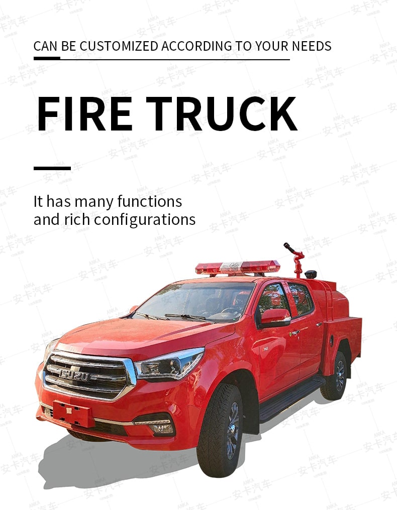 Подробная схема пожарного пикапа ISUZU 4 Wheels