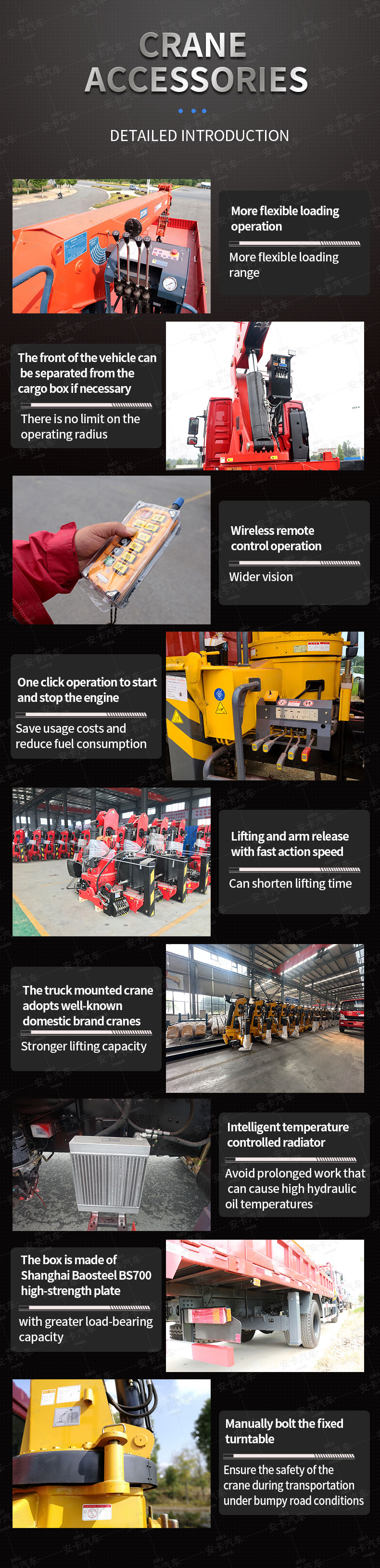  New or Used Shacman 20 Ton Truck Mounted Crane for Sale Crane Parts