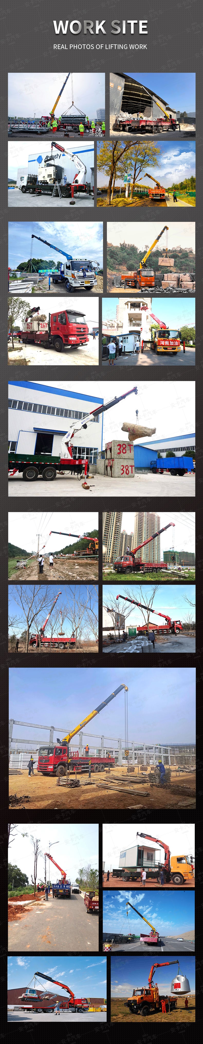  Shacman 8x4 16 Ton Hydraulic Boom Crane Truck Price Work Shot