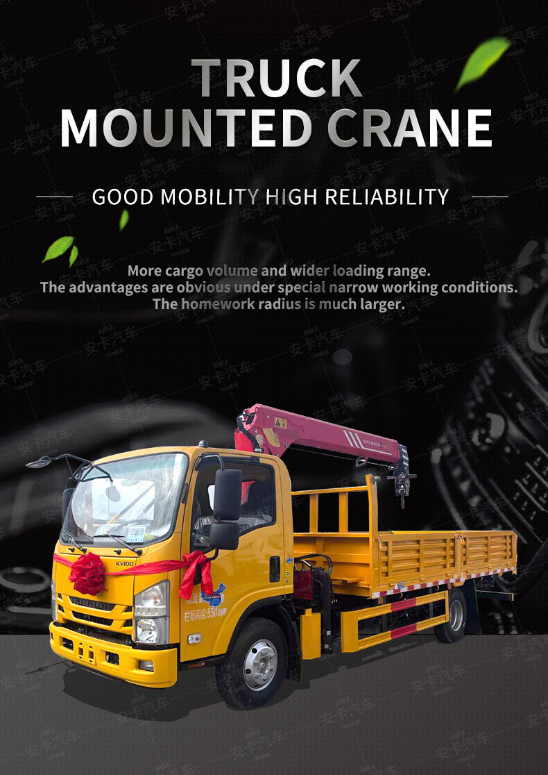  Japan Brand Isuzu 3 Ton 5 Ton 10 Ton Truck Mounted Crane Detailed Diagram