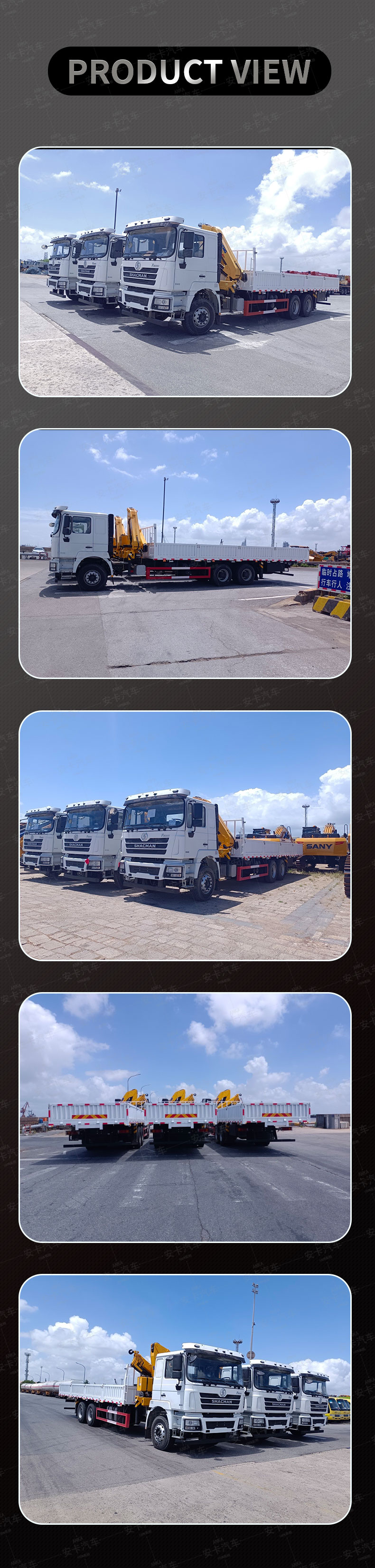  China Factory Shacman 12 tons Hydraulic Mobile Truck Crane Product  Pictures