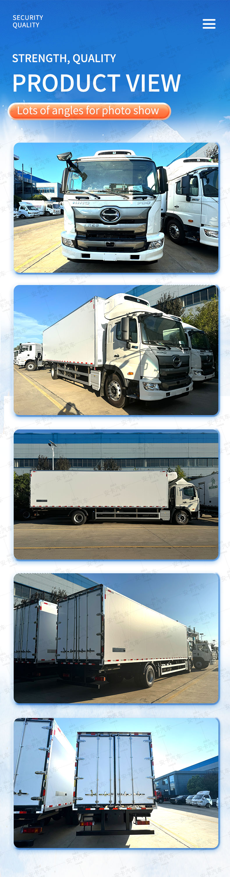  Japan Hino 10 Ton 12 Ton Freezer Regrigerated Truck for Sale Product  Pictures