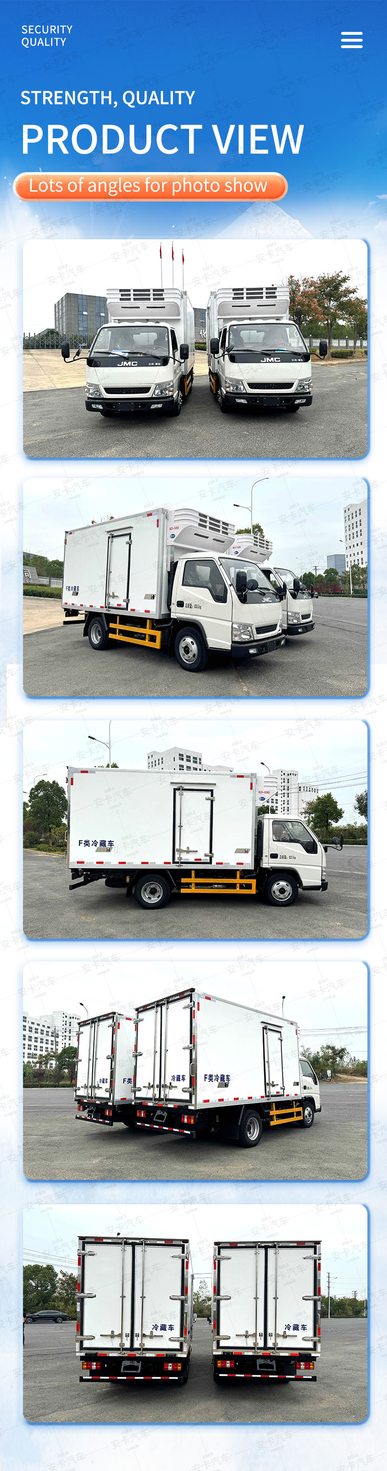  Hot Sale Small JMC  4 Ton Refrigerator Freezer Truck Product  Pictures