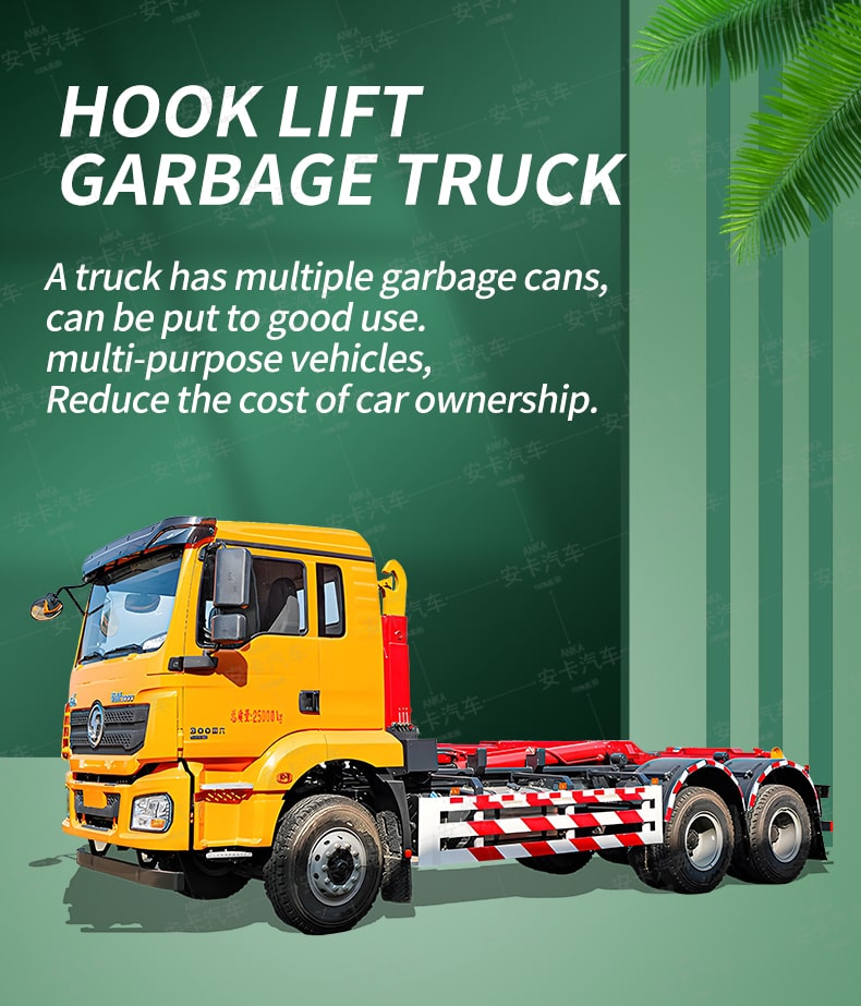  Shacman Heavy 6x4 18CBM Hook Lift Garbage Truck Detailed Diagram