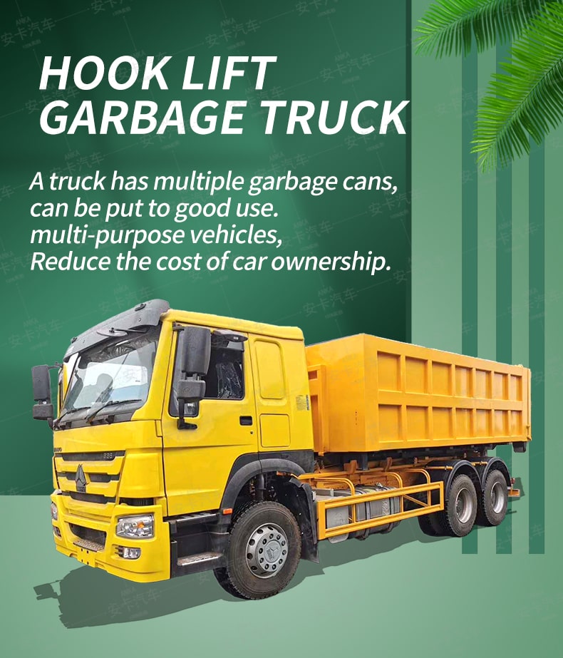  New or Used Howo 6x4  25 Ton Roll Off Refuse Collector Truck Detailed Diagram