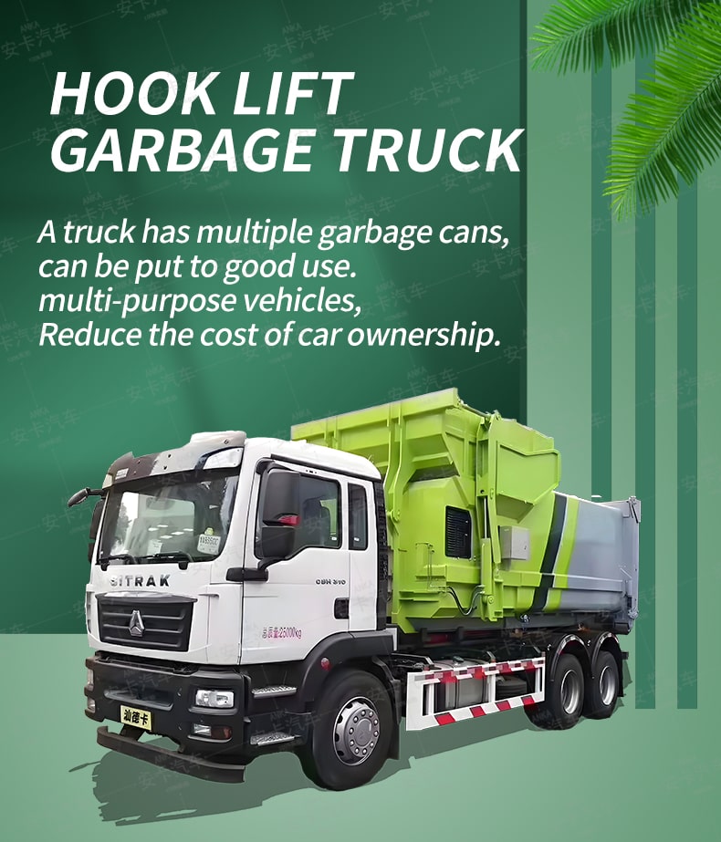  Sinotruk 25 Ton Hydraulic Arm Garbage Collection Truck Detailed Diagram