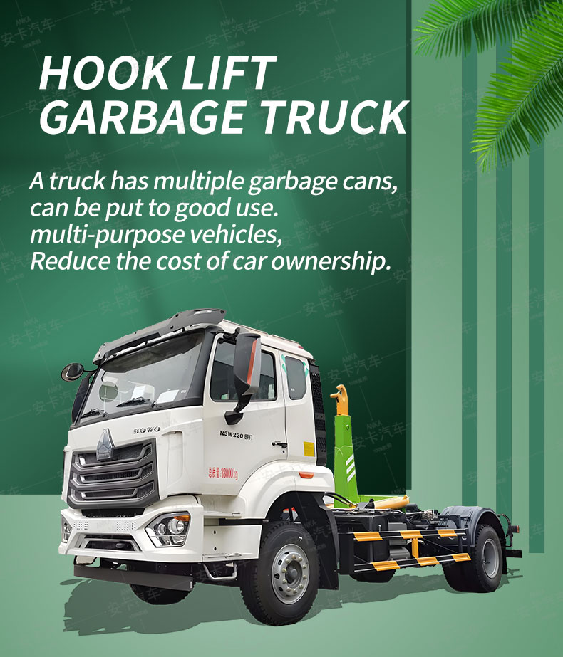  Howo 18 Ton Hook Lift Waste Collecting Garbage Truck Price Detailed Diagram