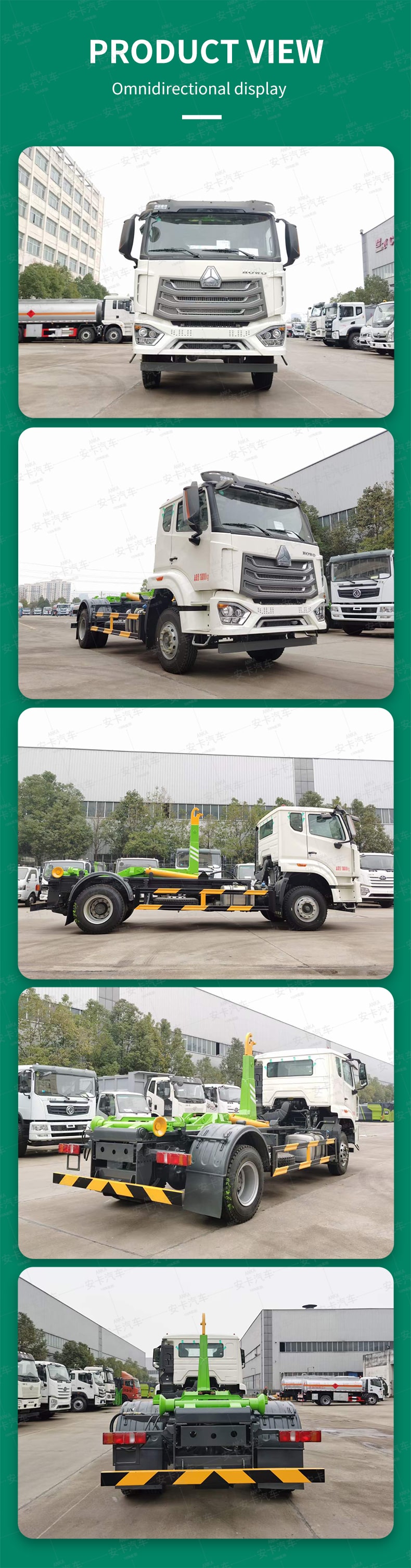  Howo 18 Ton Hook Lift Waste Collecting Garbage Truck Price Product  Pictures