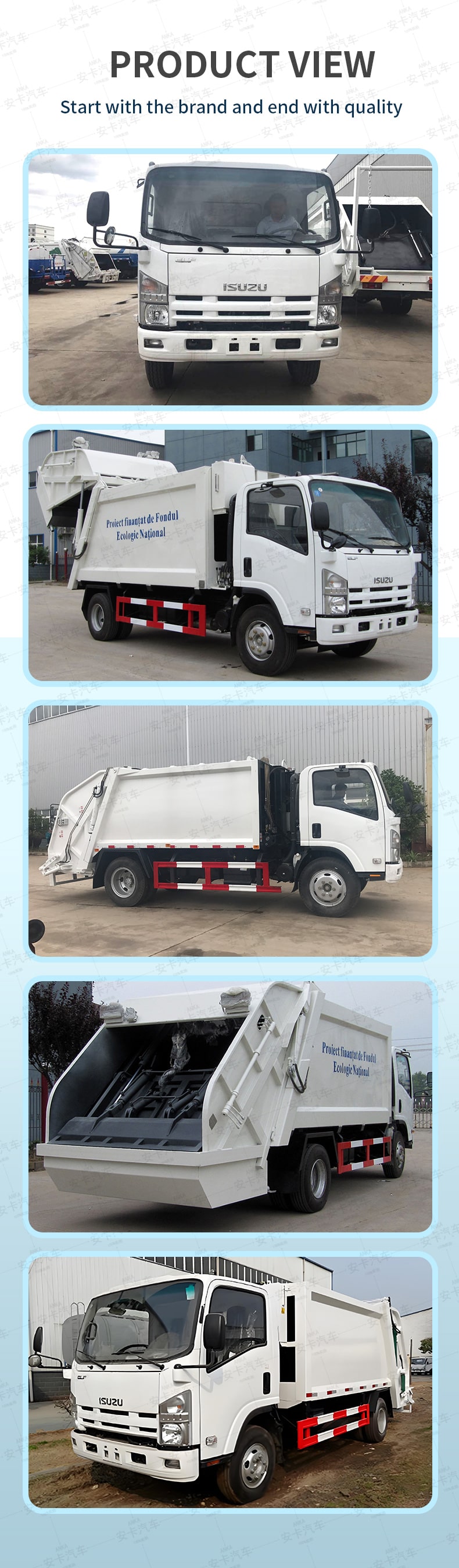  Hot ISUZU ELF 8CBM 4x2 Rear Loader Garbage Disposal Truck Product  Pictures