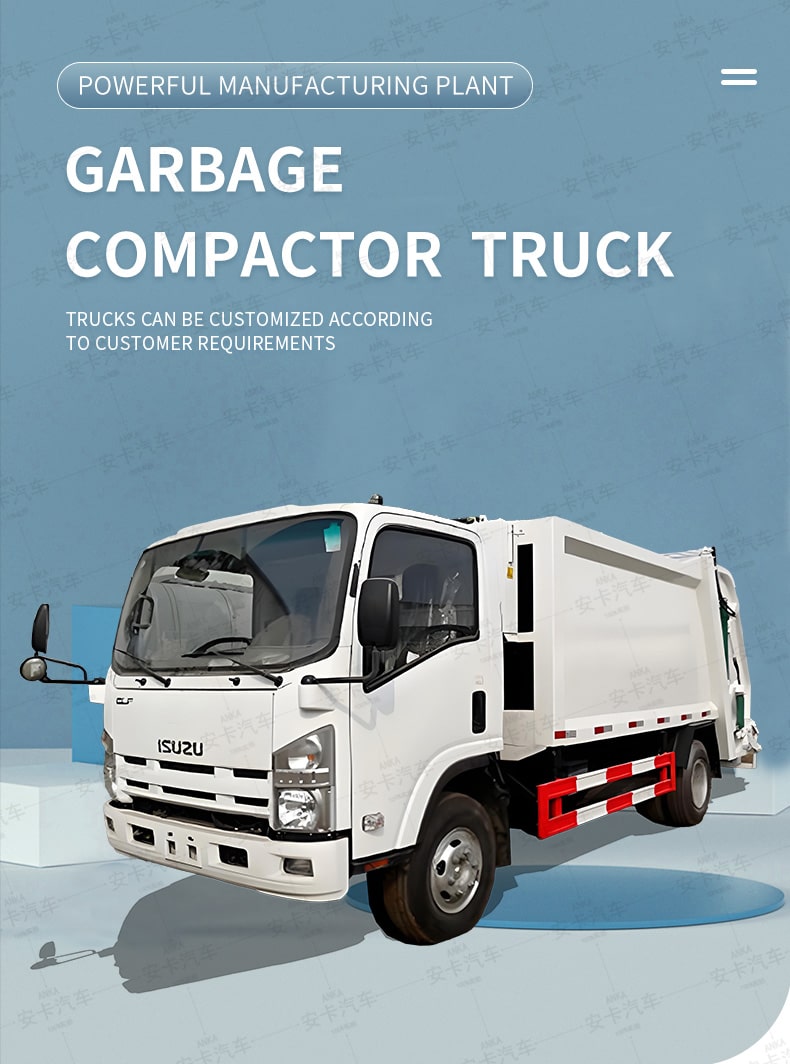 Hot ISUZU ELF 8CBM 4x2 Rear Loader Garbage Disposal Truck Detailed Diagram