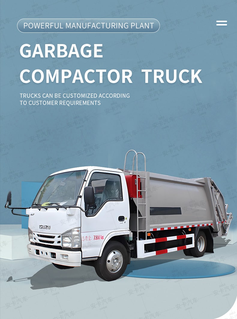  New or Used ISUZU 5CBM Compactor Garbage Truck for Sale Detailed Diagram