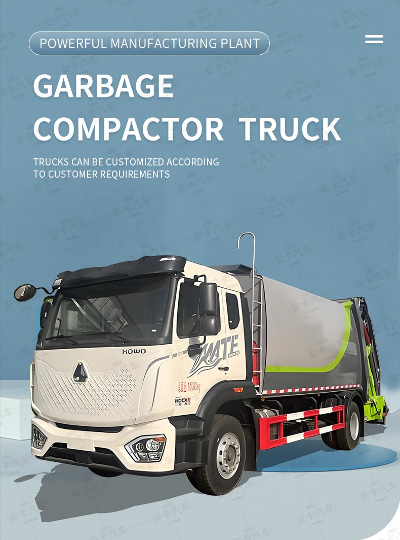  Howo 16CBM 17CBM 18CBM efuse Waste Trash Collection Truck Detailed Diagram
