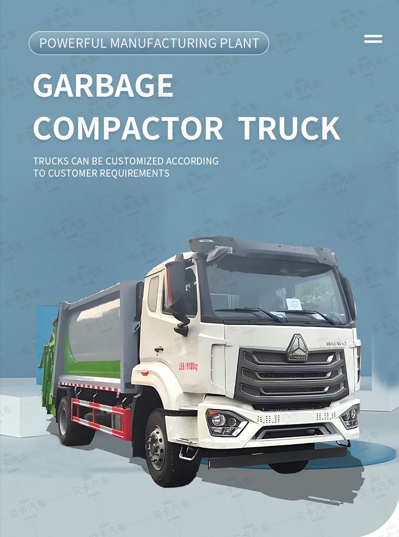  Factory Price Howo 4*2 14CBM Garbage Compactor Truck Detailed Diagram