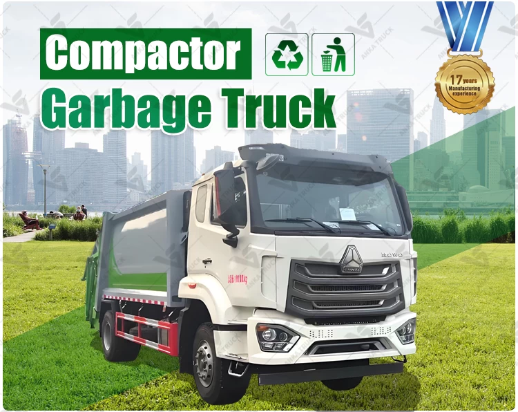 HOWO 14CBM Garbage Compactor Truck for Municipal Waste