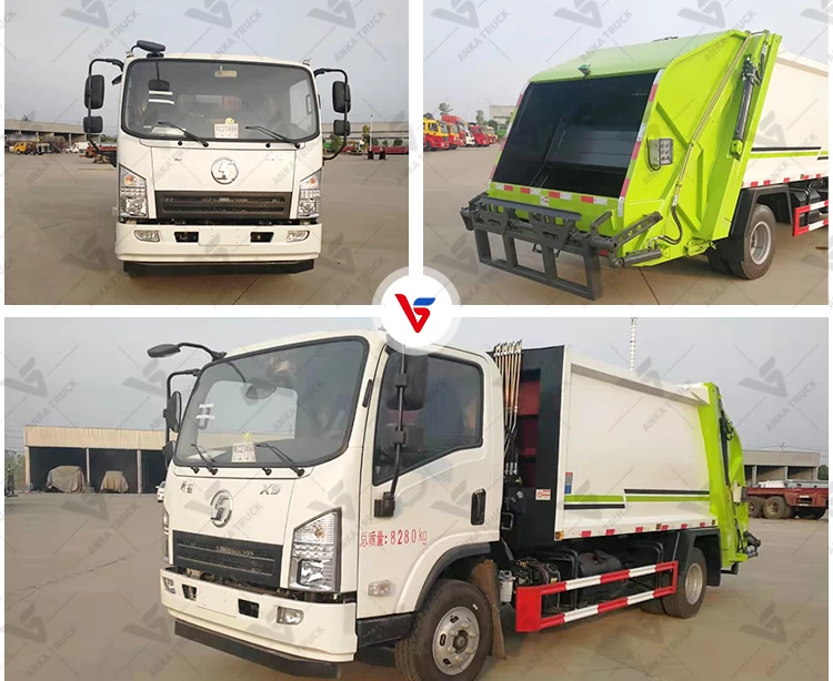 SHACMAN 8CBM Rear Loader Refuse Truck for Municipal Bin Emptying